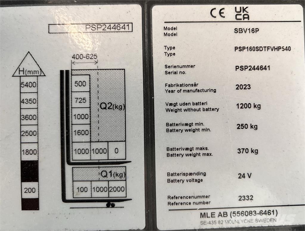 Mitsubishi SBV16PI Transpaleti autopropulsanti