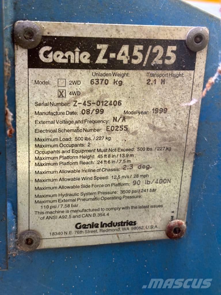 Genie Z 45/25 Nacele cu brat articulat