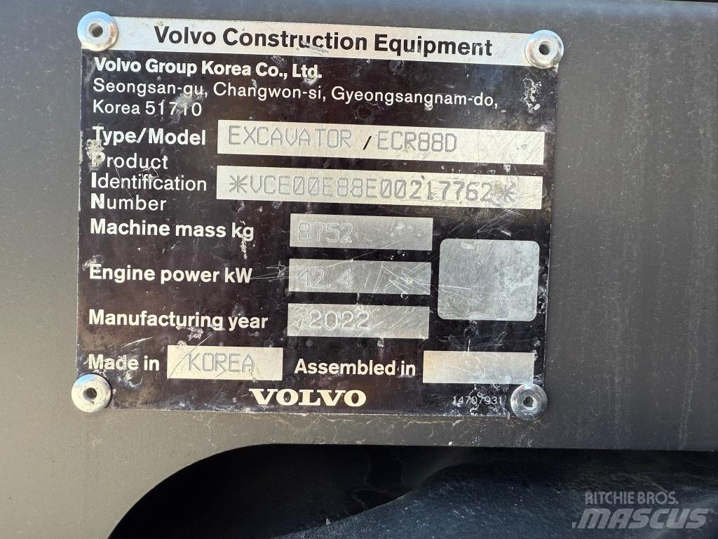 Volvo ECR88D Excavatoare 7t - 12t
