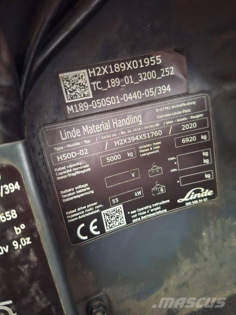 Linde H50D-02 Stivuitor diesel