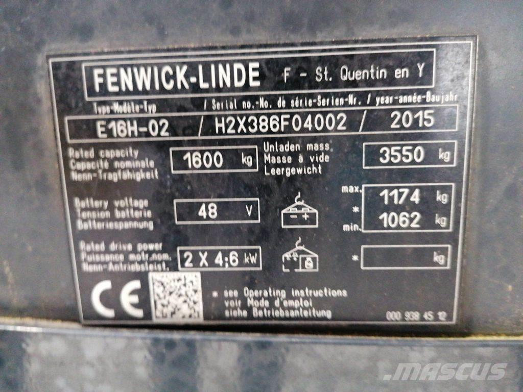 Linde E16H-02 Stivuitor electric
