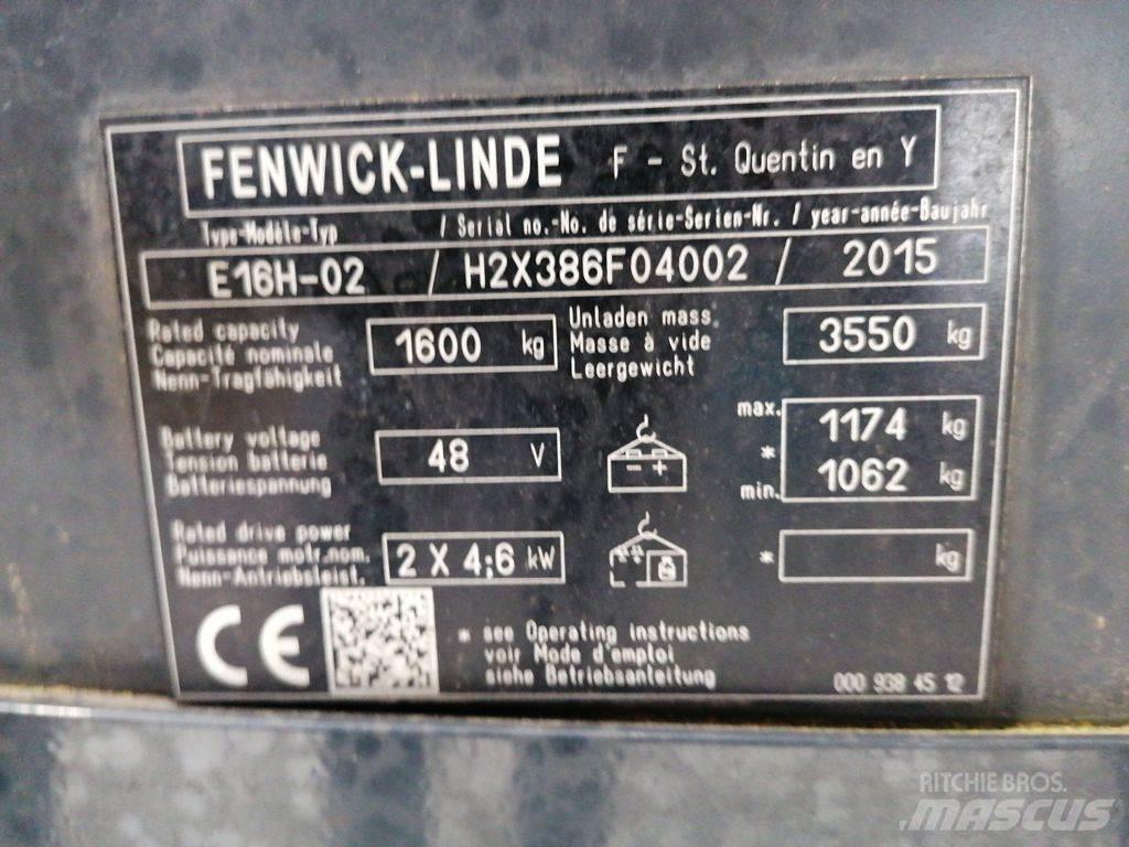 Linde E16H-02 Stivuitor electric