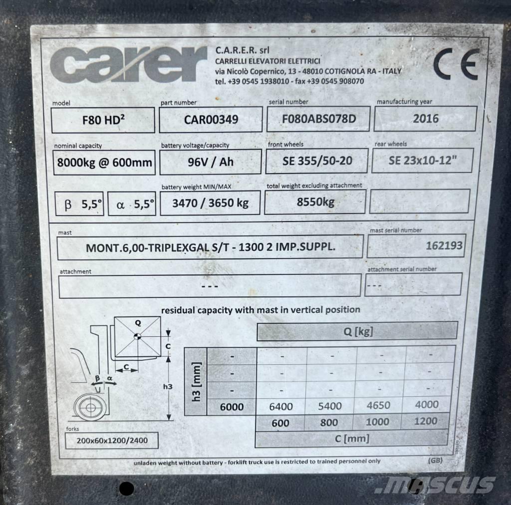 Carer F80 Stivuitor electric