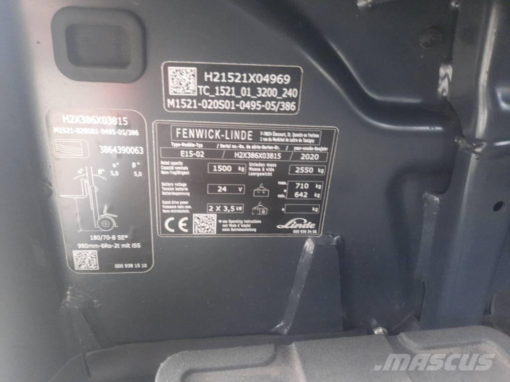 Linde E15-02 Stivuitor electric