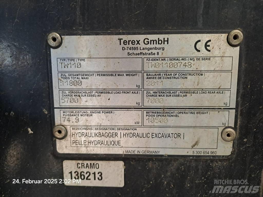 Terex TW 110 Excavatoare cu roti