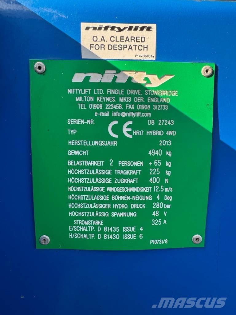 Niftylift HR 17 D E Nacele cu brat articulat