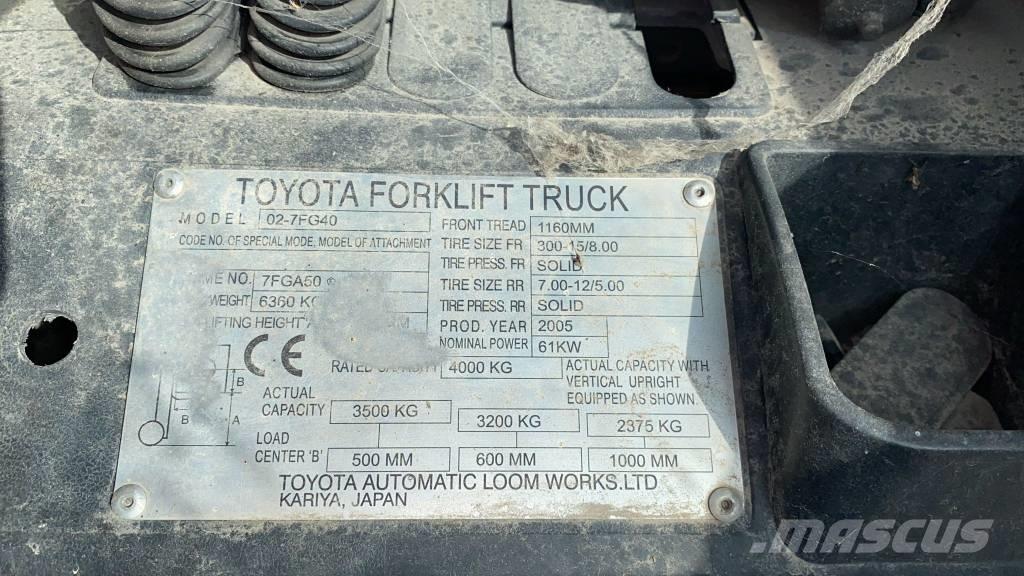 Toyota 02-7 FD 40 Stivuitor GPL