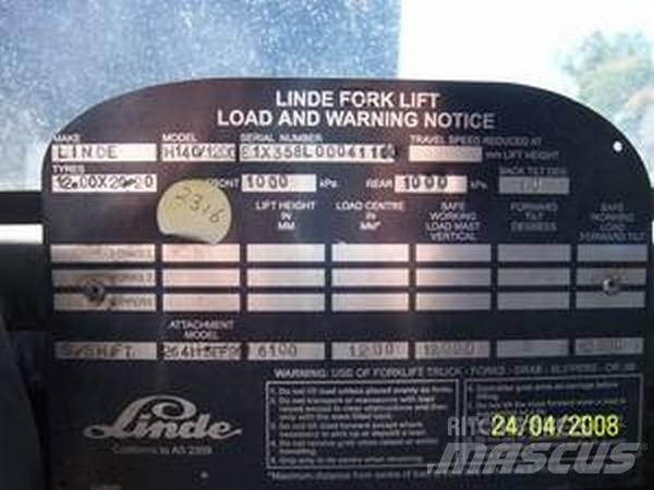Linde H140/1200 Stivuitoare de containere