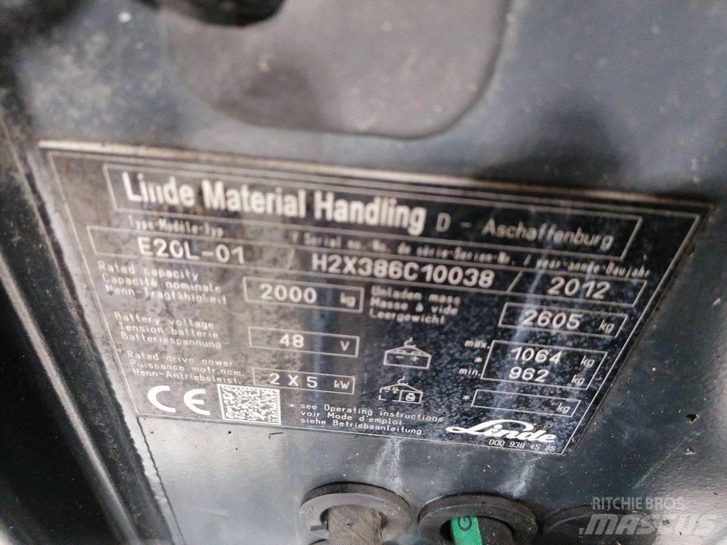 Linde E20L-01 Stivuitor electric