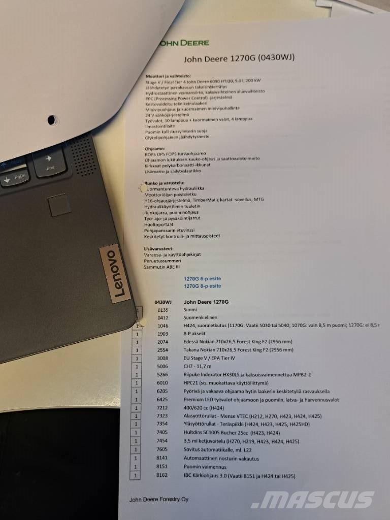 John Deere 1270 G Combine forestiere
