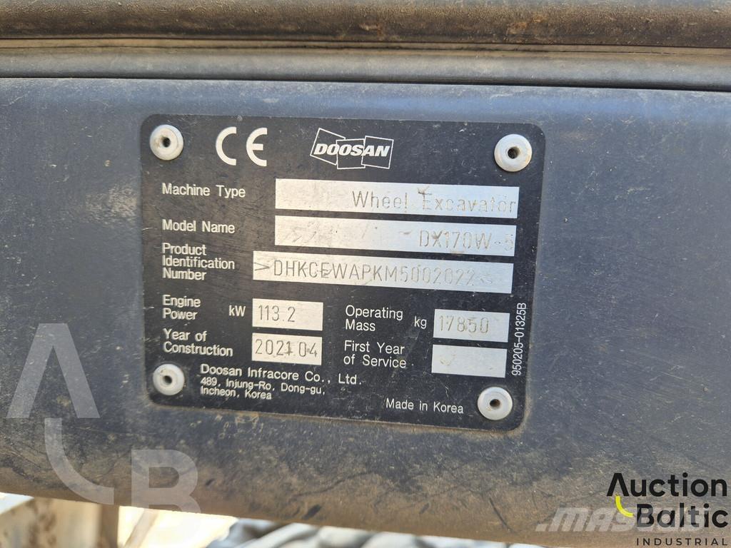 Doosan DX 170 W-5 Excavatoare cu roti
