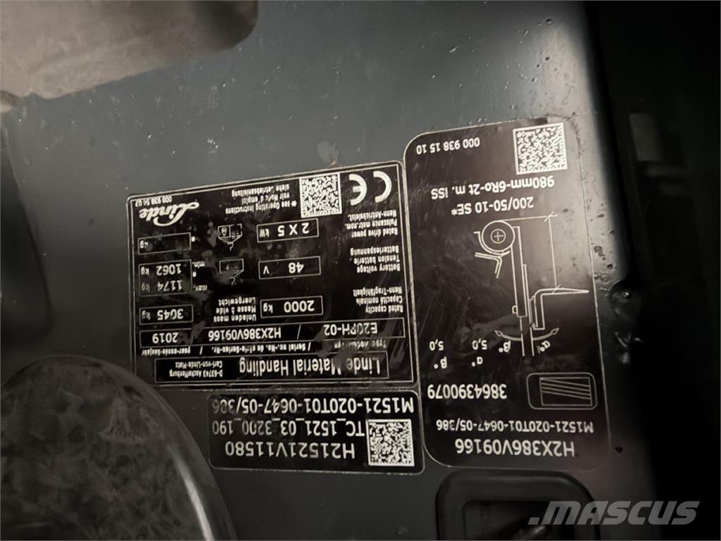 Linde E 20PH-02 Stivuitor electric