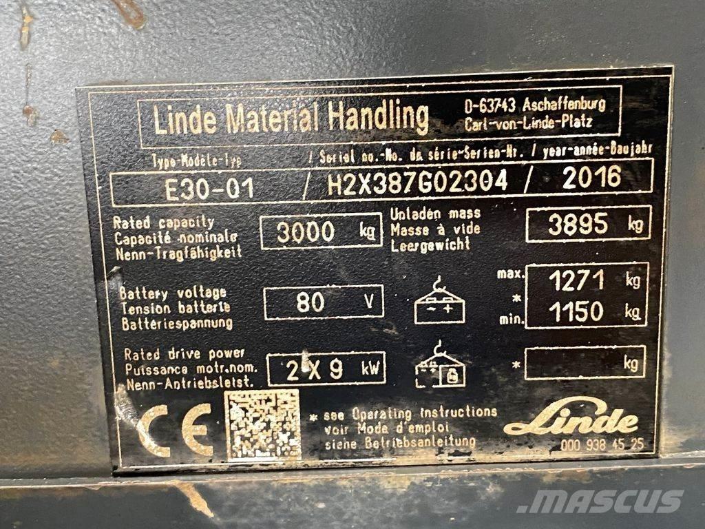 Linde E30-01 Stivuitor electric
