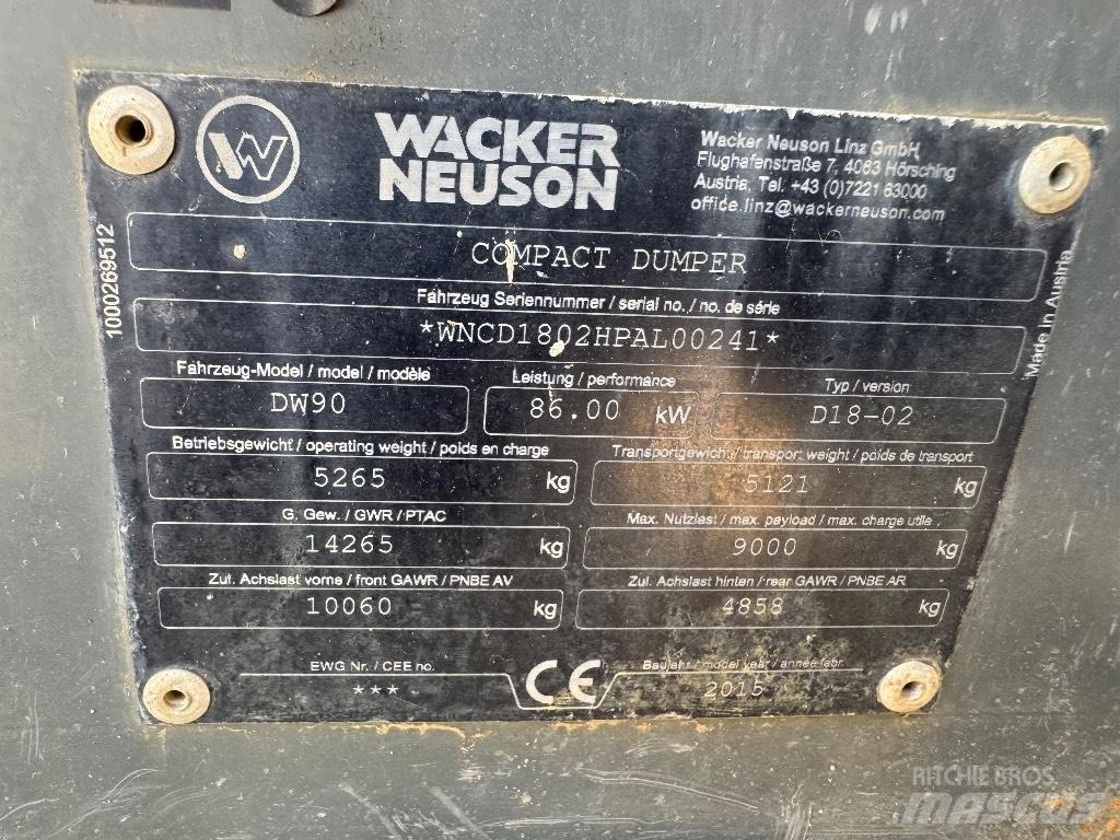 Wacker Neuson DW 90 Minitractor de teren