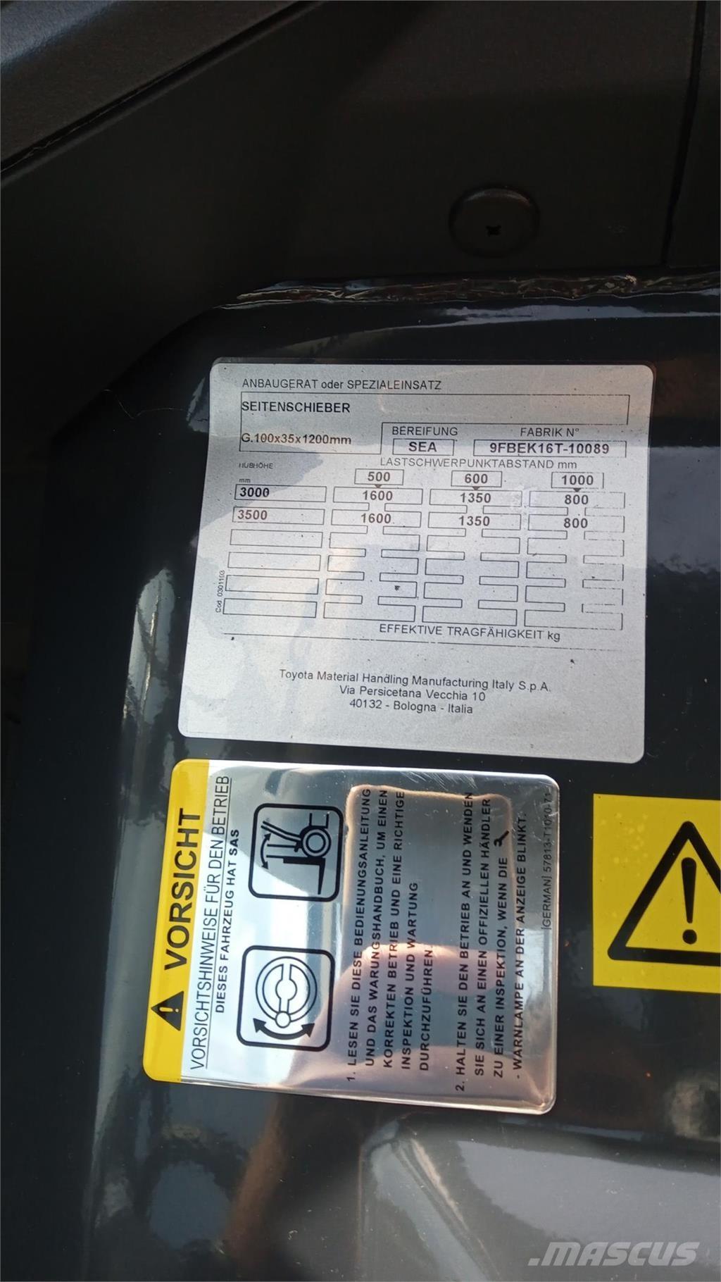 Toyota 9FBMK16T Stivuitor electric