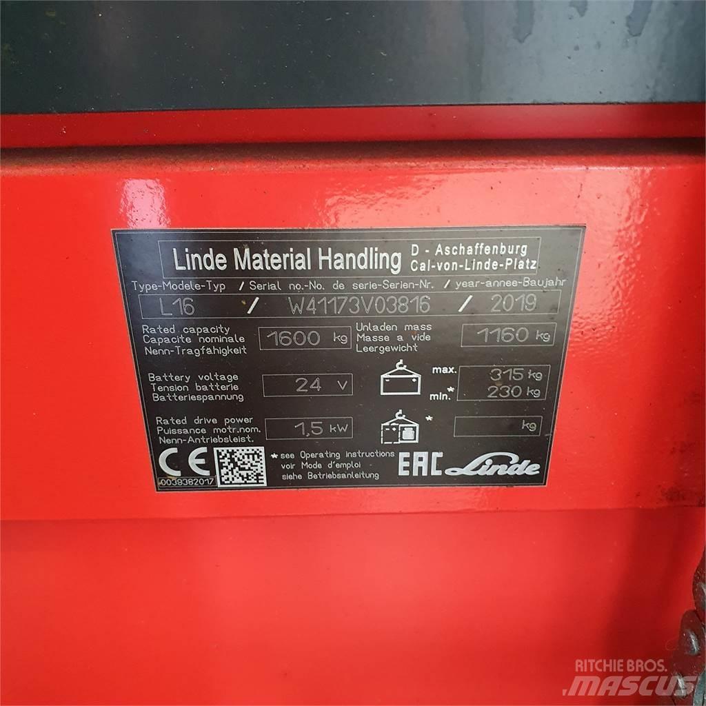 Linde L16i Transpaleta manuala