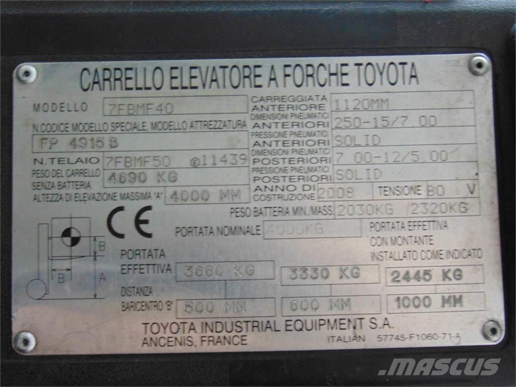 Toyota 7FBMF40 Stivuitor electric