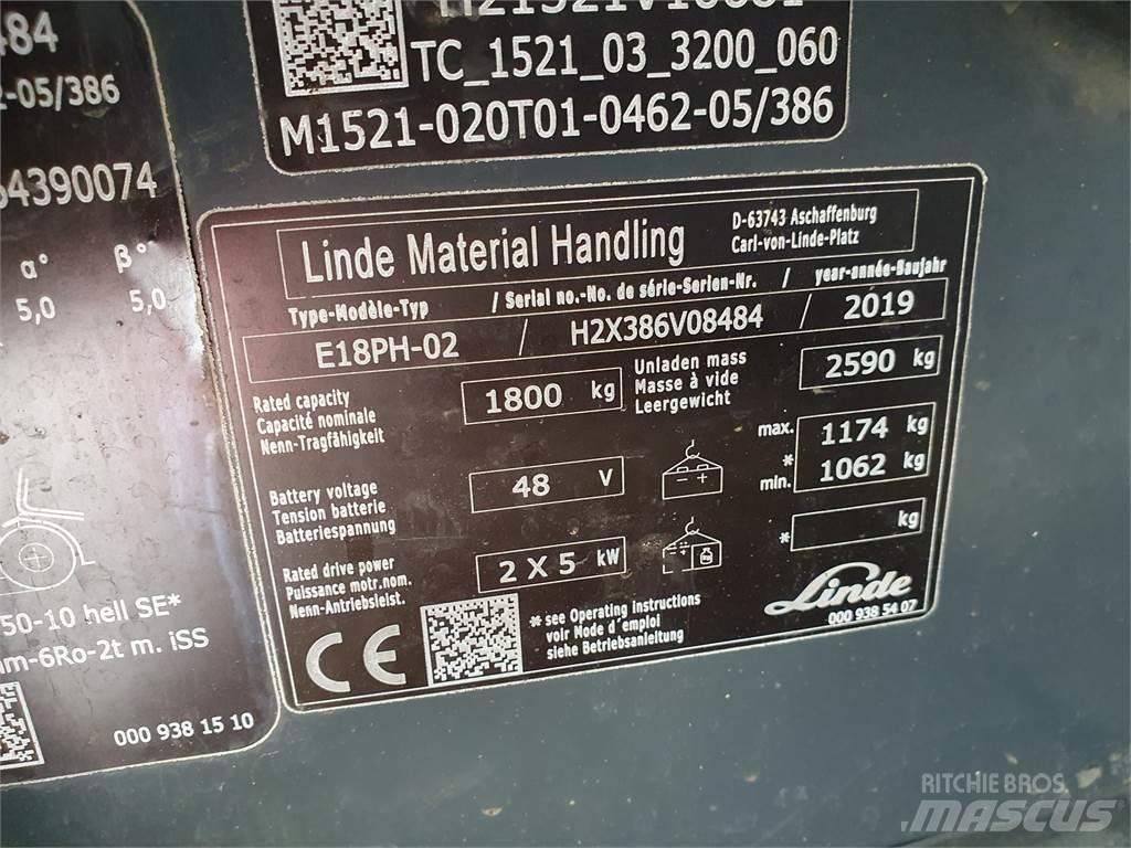 Linde E18PH Stivuitor electric