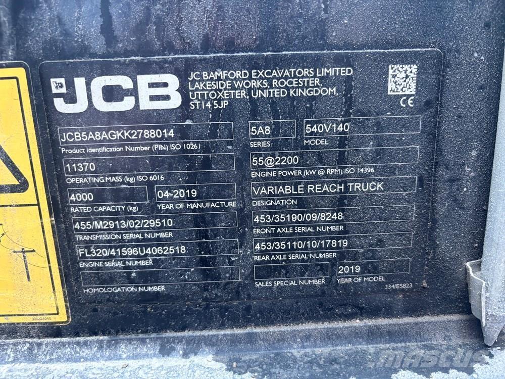 JCB 540V140 Stivuitoare telescopice