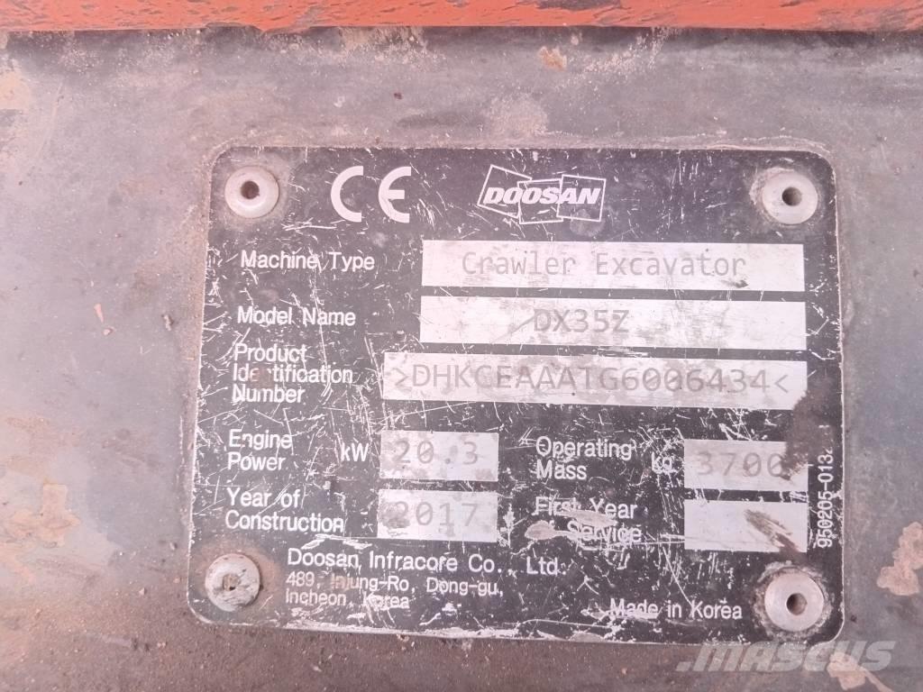 Doosan DX 35 Z Mini excavatoare < 7t