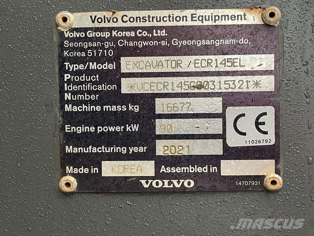 Volvo ECR145EL Excavatoare pe șenile
