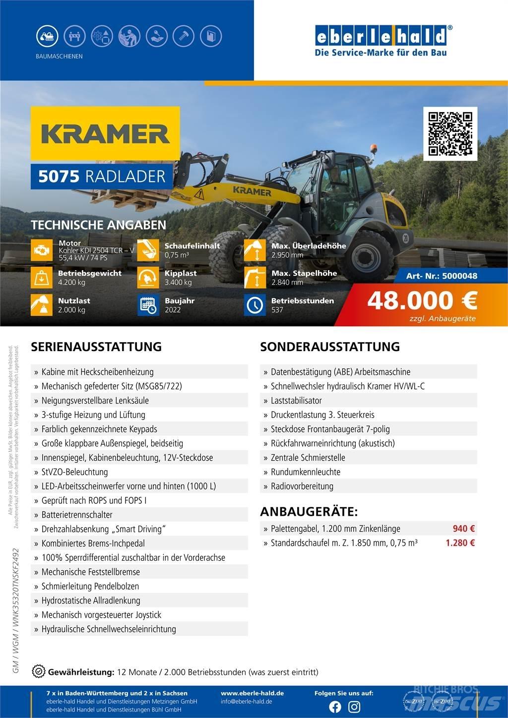 Kramer 5075 Incarcator pe pneuri