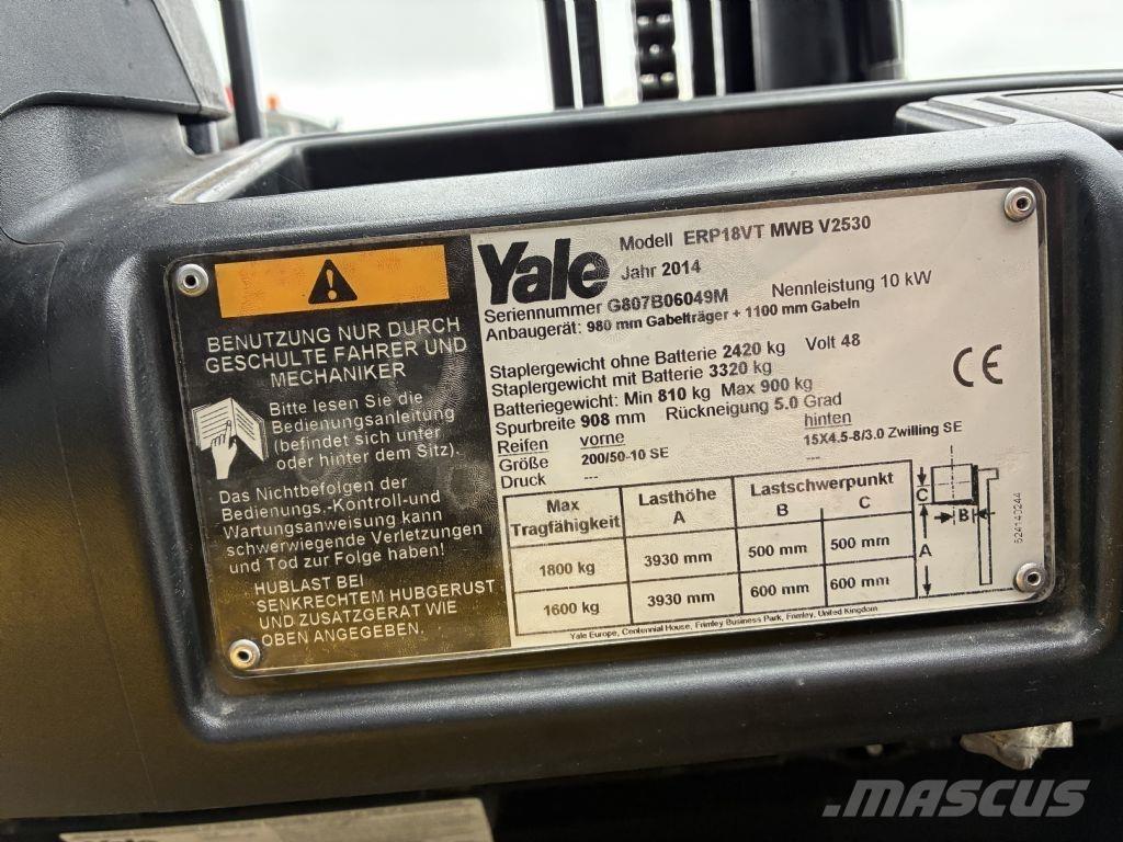 Yale ERP 18VT Stivuitor electric