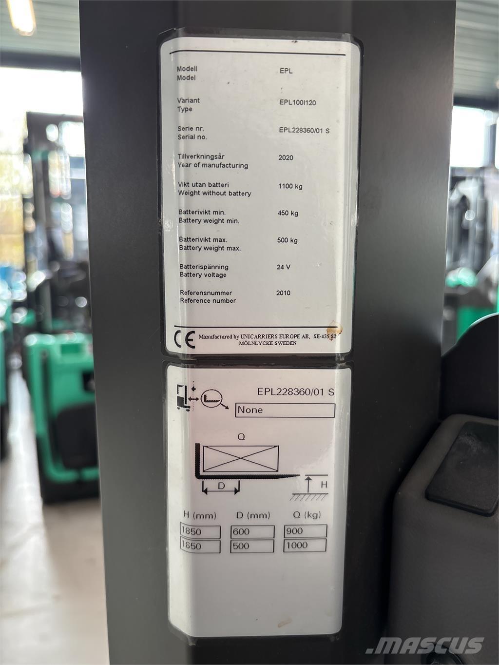 UniCarriers EPL100 Stivuitoare de micã inaltime pentu logistica