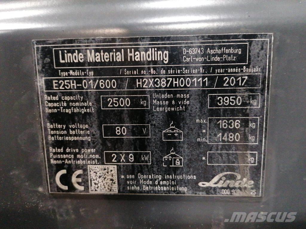 Linde E25H-01/600 Stivuitor electric