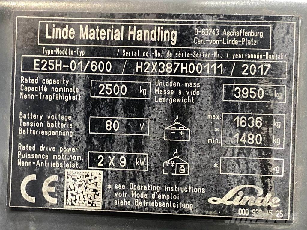 Linde E25H-01/600 Stivuitor electric