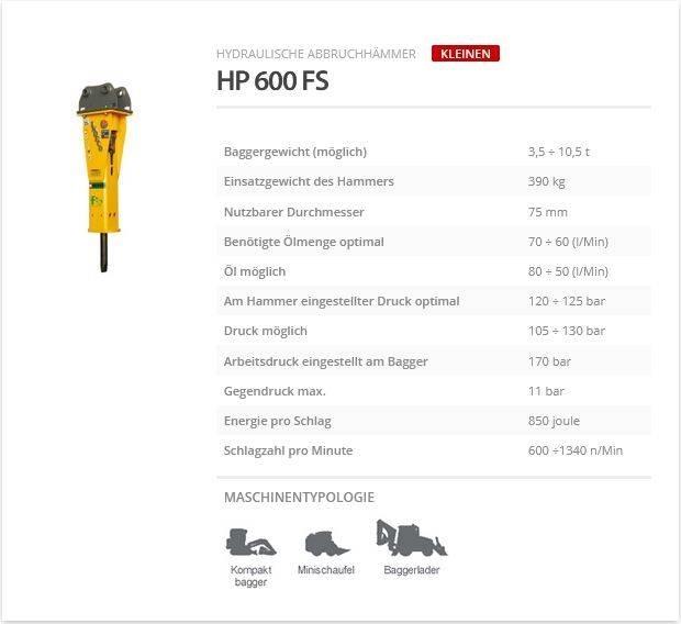Indeco HP 600 FS Ciocane / Concasoare