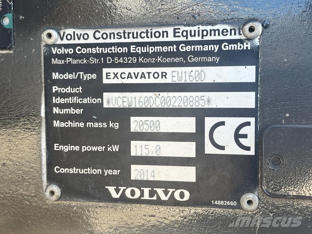 Volvo EW 160 D Excavatoare cu roti