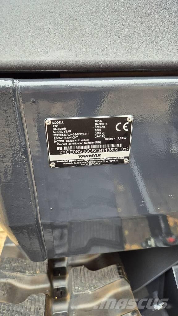 Yanmar SV26 Advance Mini excavatoare < 7t