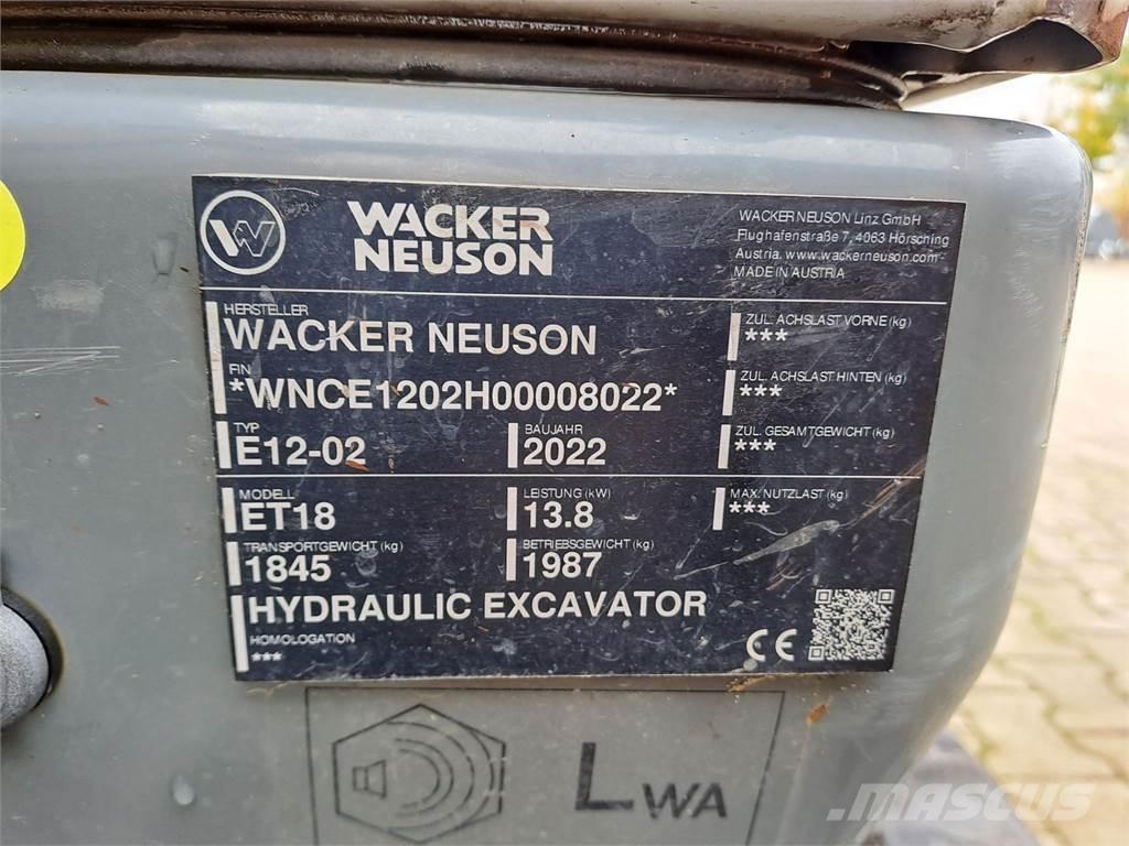 Wacker Neuson ET18 Excavatoare pe șenile
