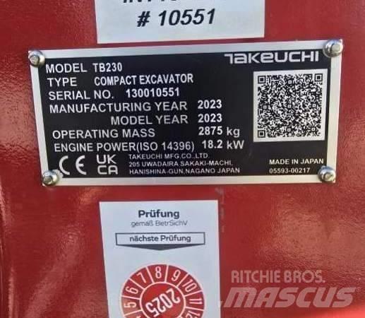 Takeuchi TB 230 Mini excavatoare < 7t