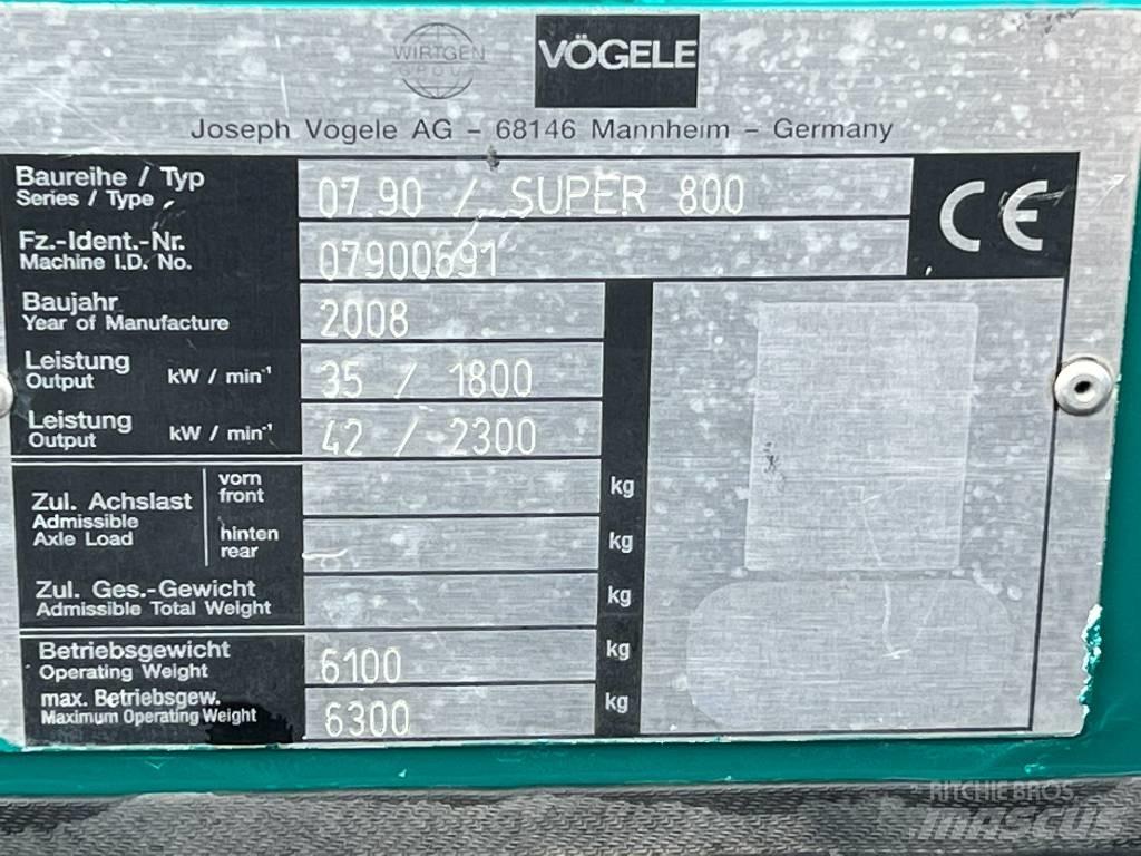 Vögele Super 800 Pavatoare asfalt