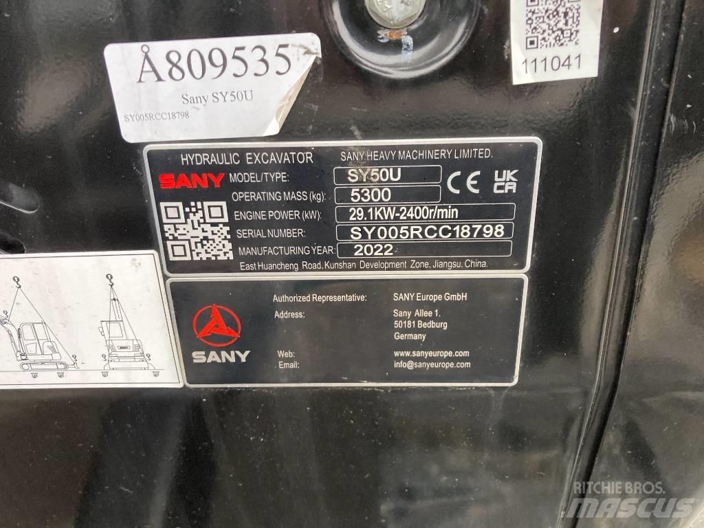 Sany SY 50 U Mini excavatoare < 7t