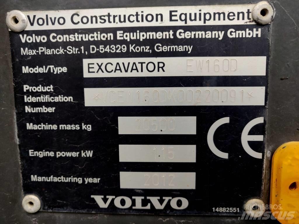 Volvo EW 160 D Excavatoare cu roti