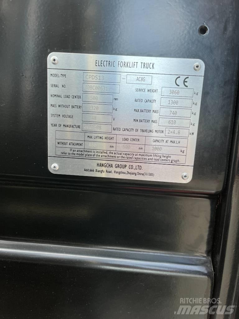 Hangcha CPDS13-AC8G Stivuitor electric