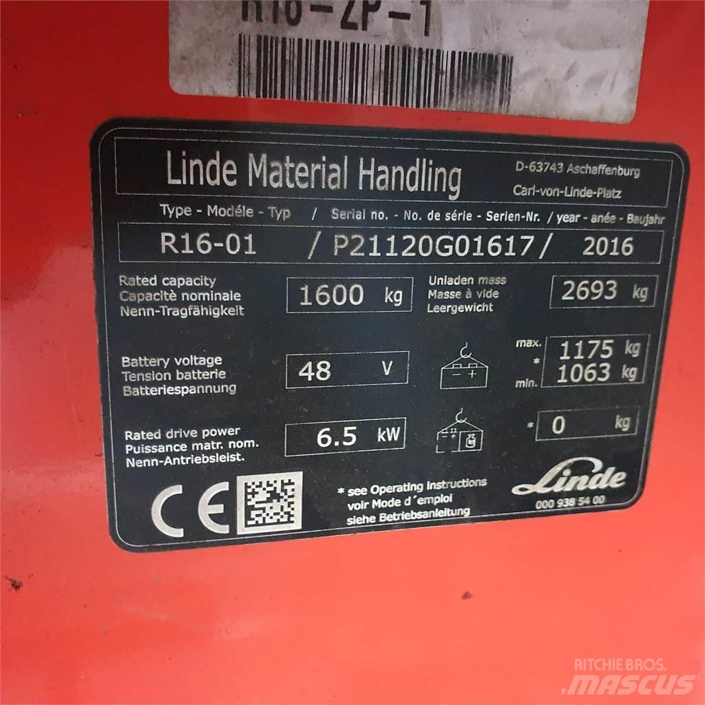 Linde R16 Stivuitor cu catarg retractabil