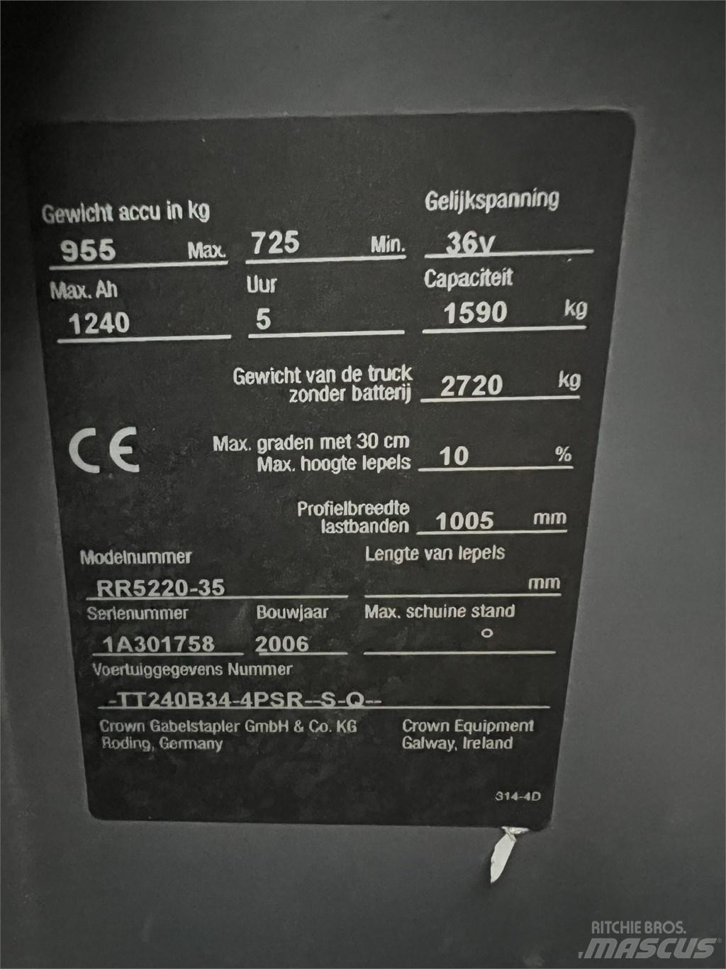 Crown RR 5220-35 Stivuitor electric