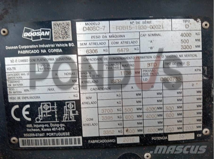 Doosan D 40 SC-7 Stivuitor diesel