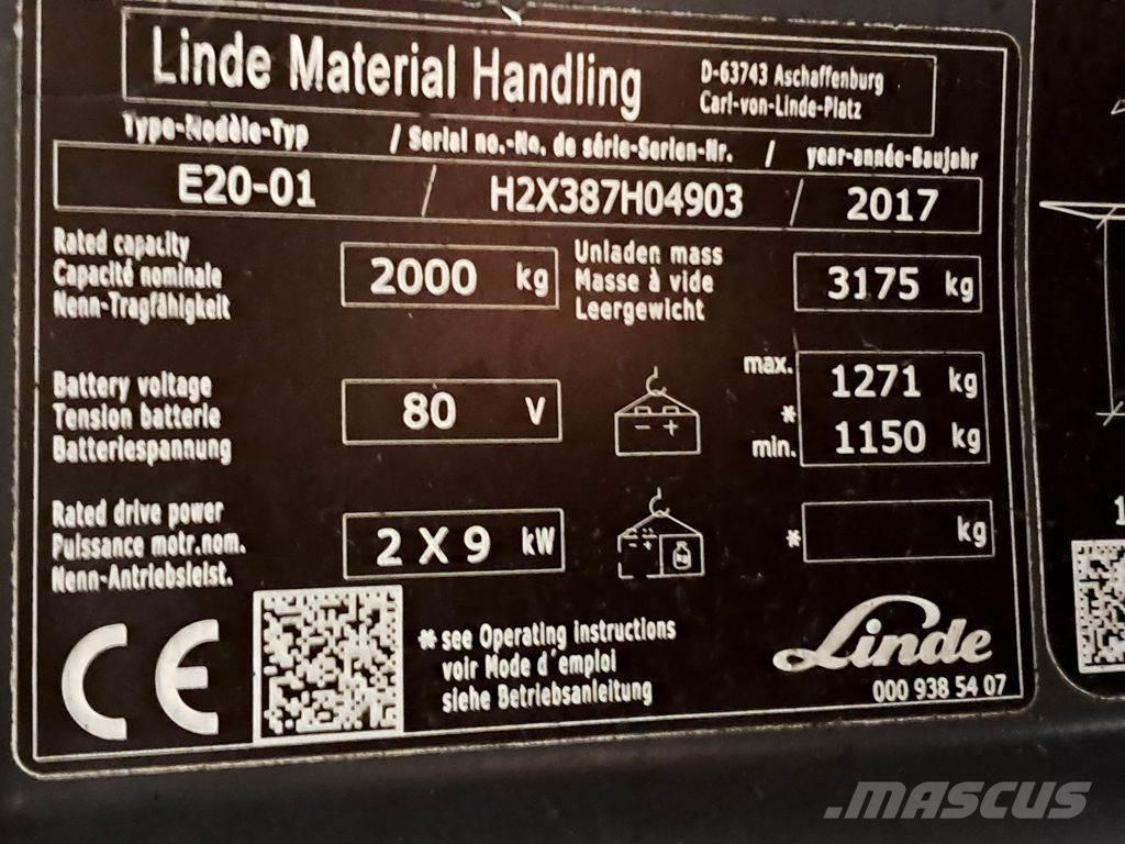 Linde E20-01 Stivuitor electric