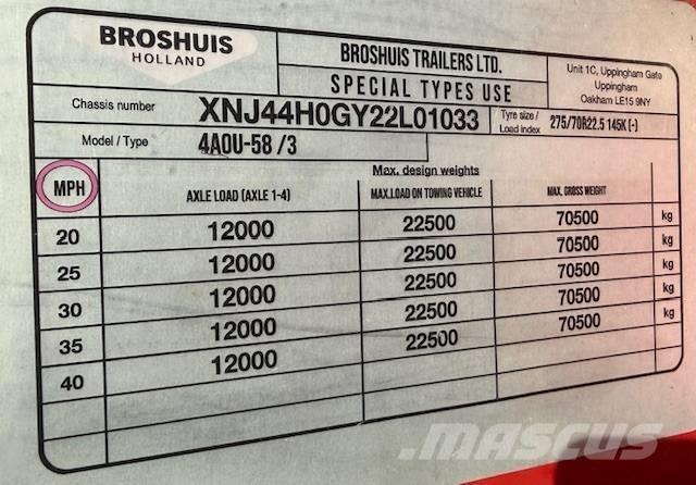 Broshuis 4A0U-58 / 3 Alte remorci
