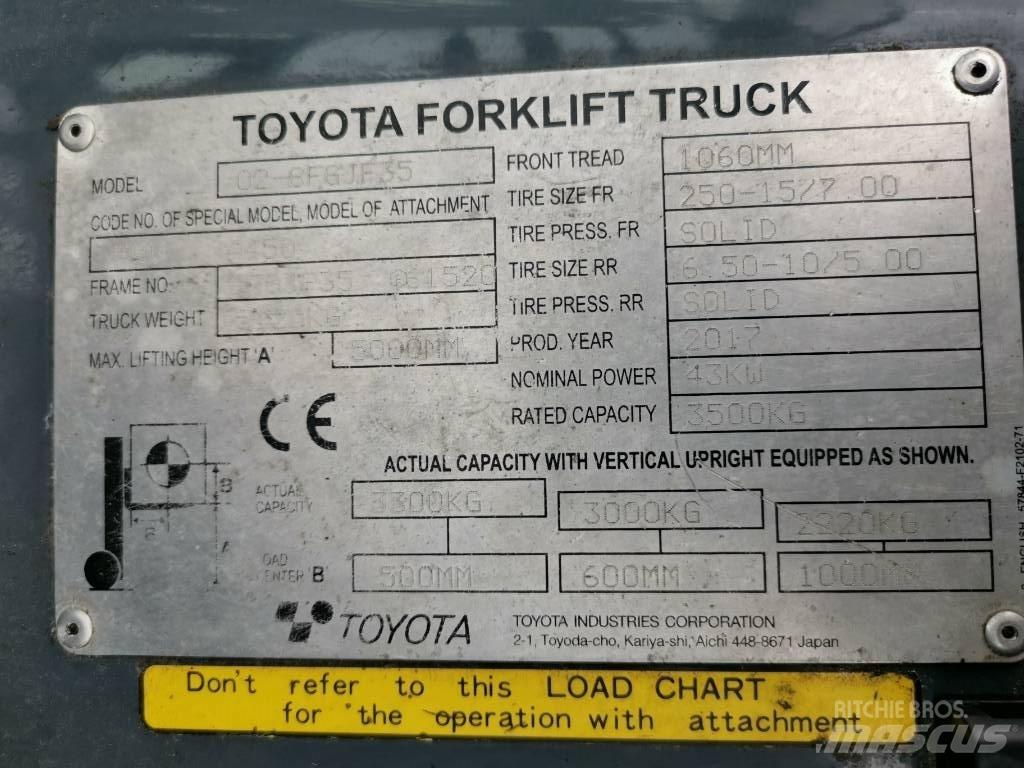 Toyota 02-8FGJF35 Stivuitor GPL