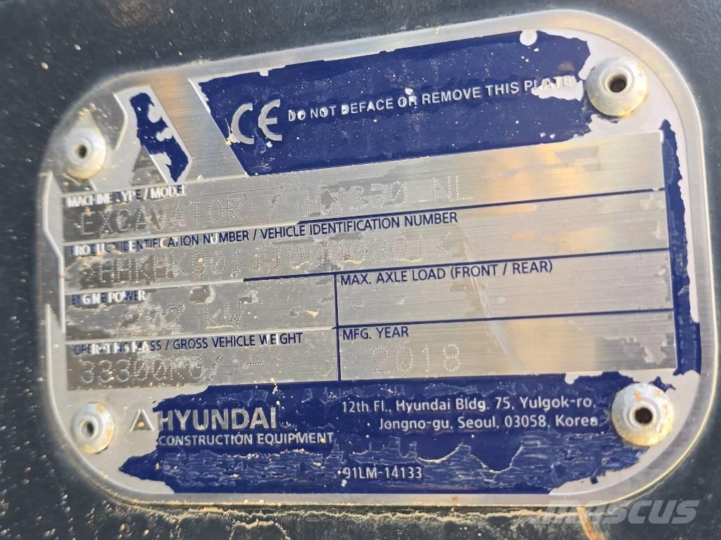 Hyundai HX 330 NL Excavatoare pe șenile
