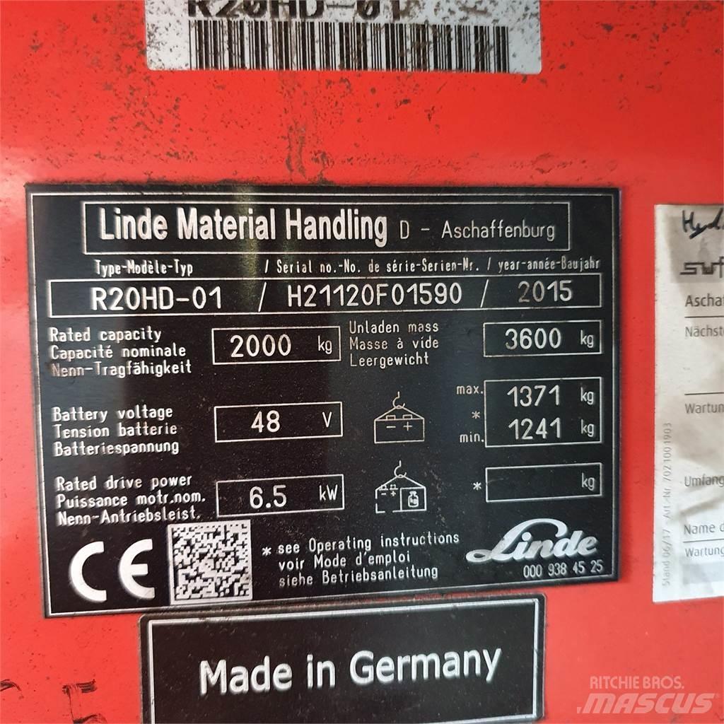 Linde R20HD Stivuitor cu catarg retractabil