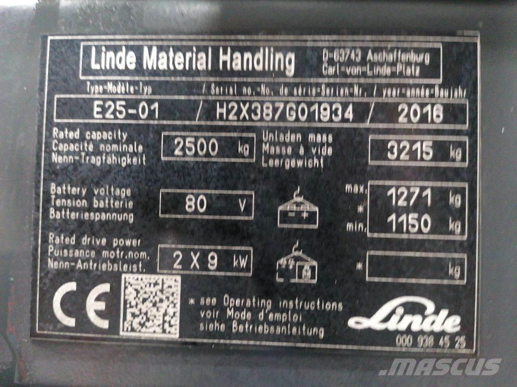 Linde E25-01 Stivuitor electric