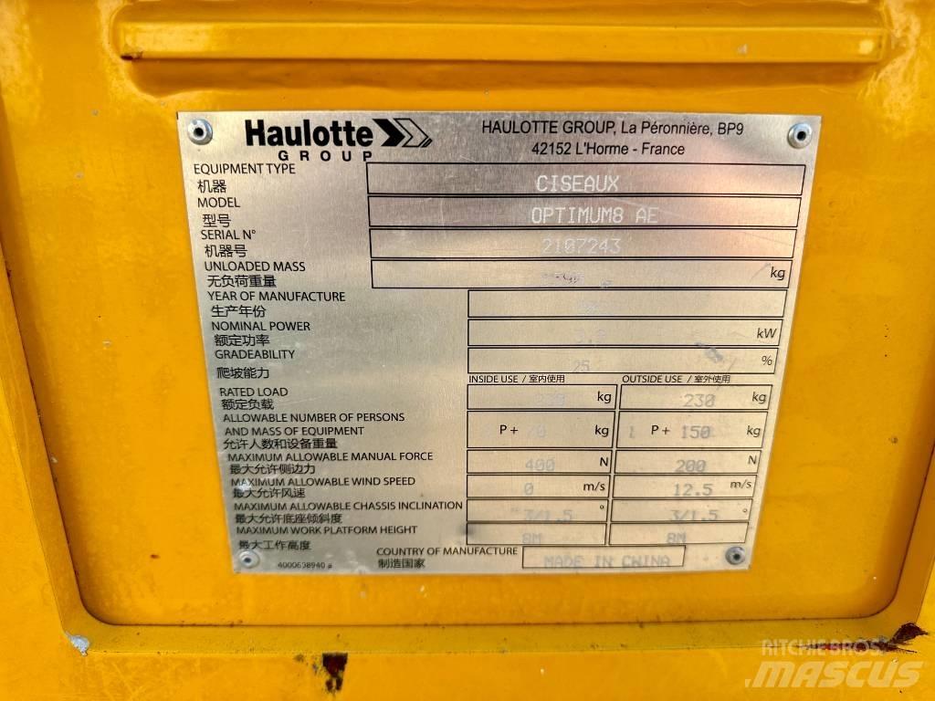 Haulotte OPTIMUM 8 Platforme foarfeca