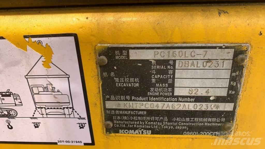 Komatsu PC 160 LC-7 Excavatoare pe șenile
